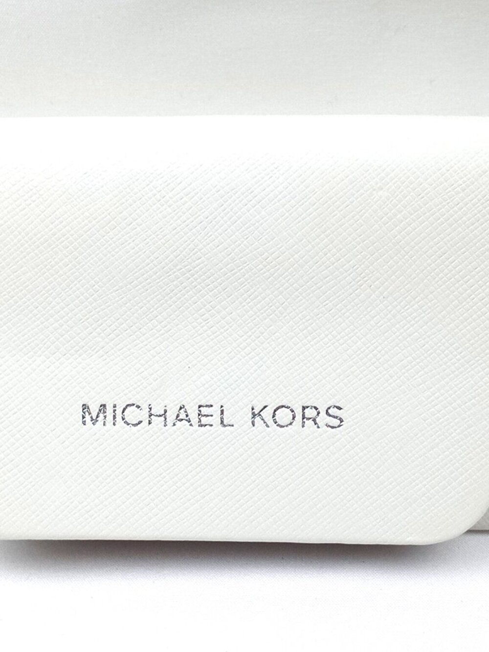 Michael Kors Eyeglass Sunglasses Case White Hard Shell MK Logo